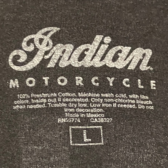 Indian Motorcycle Short Sleeve T-Shirt, Black, Size L - Picture 5 of 5
